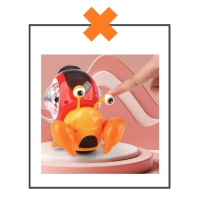 Speelgoed krab met huisje oranje interactief